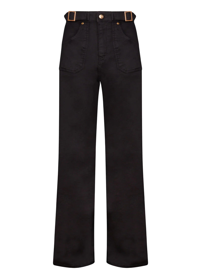 DONNA IDA Wide Leg Flared Jeans Size M
