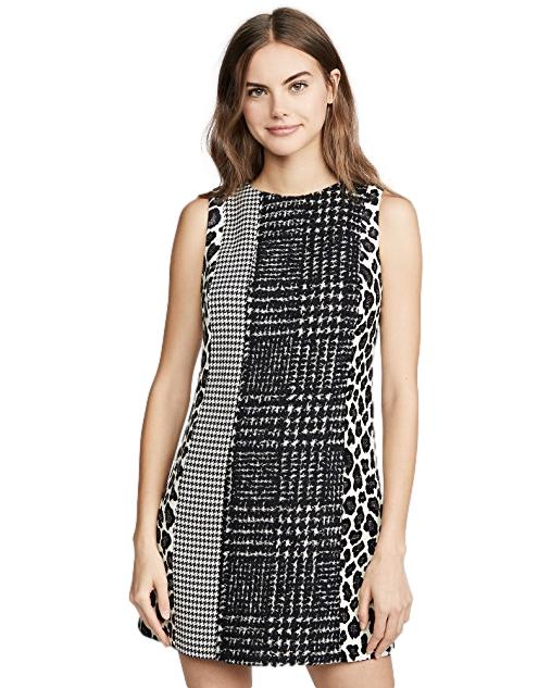 ALICE + OLIVIA Wool Mix Tweed Dress M