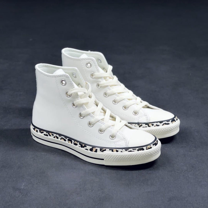 CONVERSE White Leather High Top Trainers UK 7
