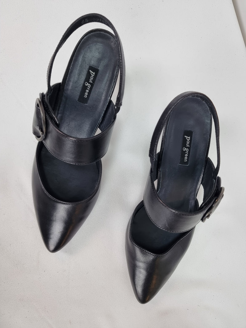 PAUL GREEN Black Softnappa Black Size 6.5