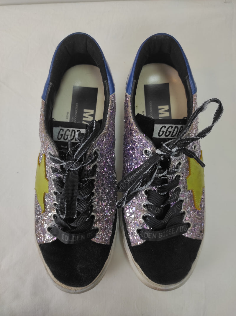 Golden Goose Wmns May 'Purple Glitter' UK 4