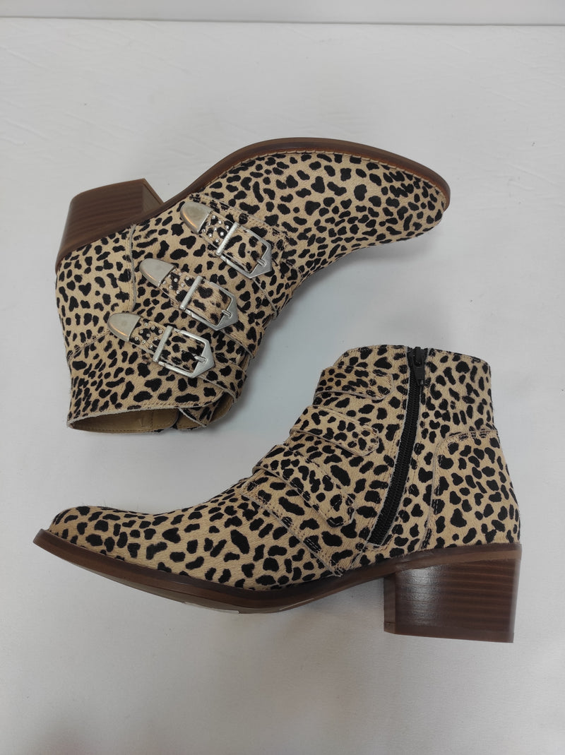 MINT VELVET Leopard Print Boots w Buckle Size 40