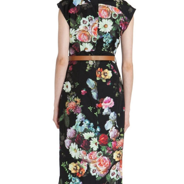 TED BAKER Black Floral Dress Size 2