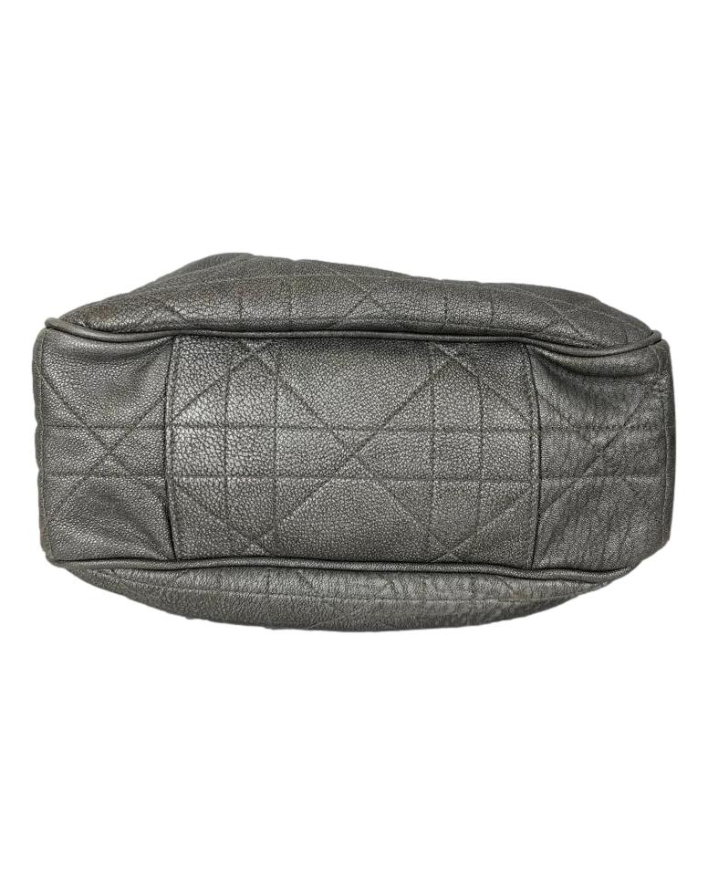 CHRISTIAN DIOR Quilted Leather Cannage Drawstring Tote Bag