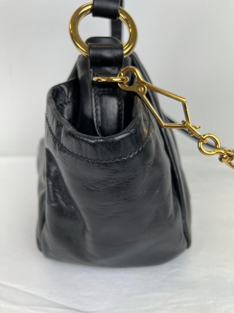 PRADA Bow Leather Satchel Bag