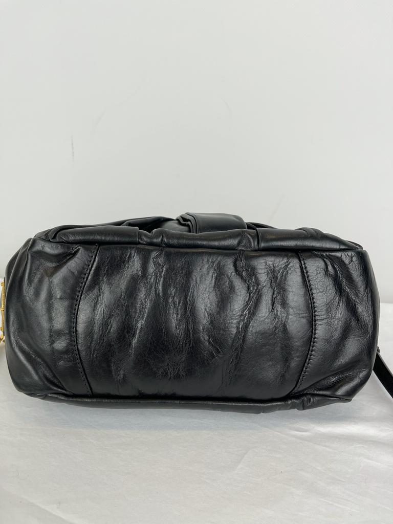 PRADA Bow Leather Satchel Bag