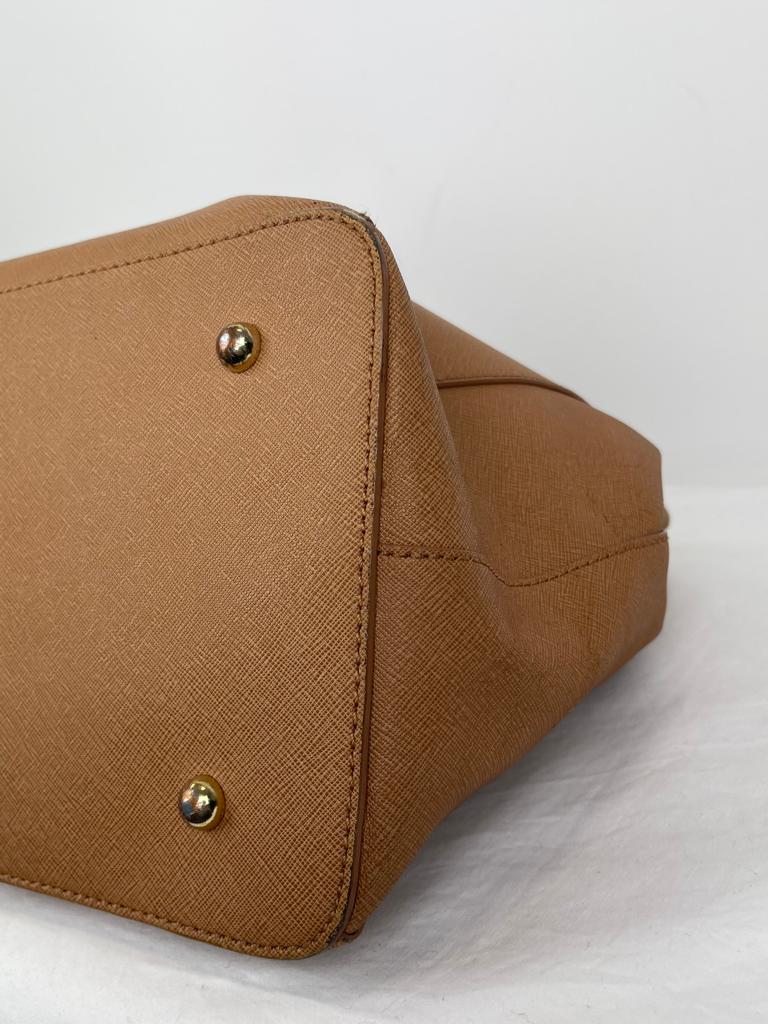 DKNY Handbag Leather Tan Brown