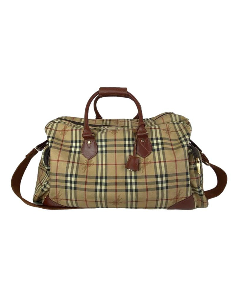 BURBERRY Haymarket Check Large Travel Bag