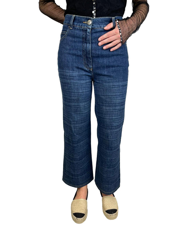 CHANEL Blue Jeans Size M