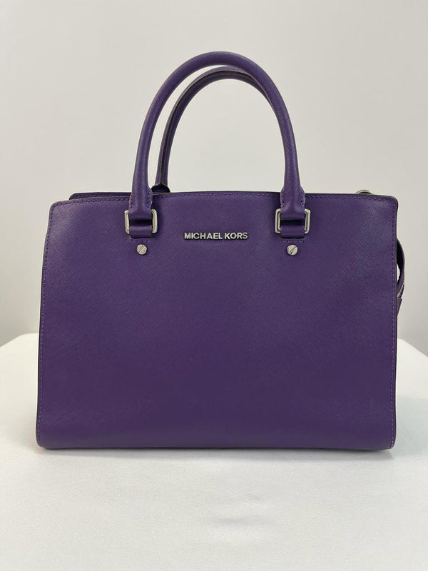 MICHAEL KORS Purple Top Handle and Crossbody Bag