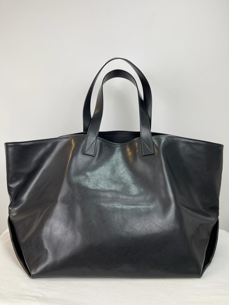 CELINE Black Made in Tote Bag