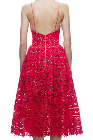 SELF-PORTRAIT Red Azalea Dress Size M