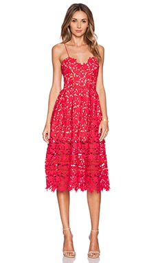 SELF-PORTRAIT Red Azalea Dress Size M