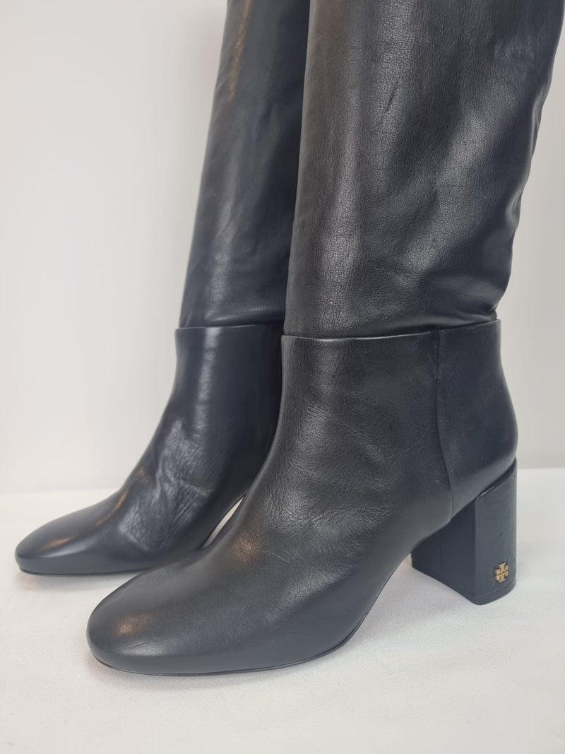 TORY BURCH Black Knee High Boots Size 7